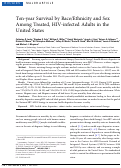 Cover page: Ten-year Survival by Race/Ethnicity and Sex Among Treated, HIV-infected Adults in the United States