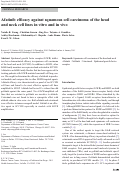 Cover page: Afatinib efficacy against squamous cell carcinoma of the head and neck cell lines in vitro and in vivo