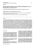 Cover page: Isolation and characterization of two chitinase-encoding genes (cts1, cts2) from the fungus Coccidioides immitis