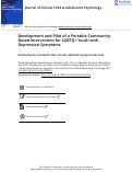 Cover page: Development and Pilot of a Portable Community-Based Intervention for LGBTQ+ Youth with Depression Symptoms