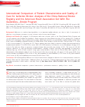 Cover page: International Comparison of Patient Characteristics and Quality of Care for Ischemic Stroke: Analysis of the China National Stroke Registry and the American Heart Association Get With The Guidelines––Stroke Program