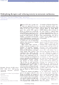 Cover page: Multiplying therapies and reducing toxicity in metastatic melanoma