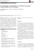 Cover page: Osteochondroma of the Hyoid Bone: A Previously Unrecognized Location and Review of the Literature