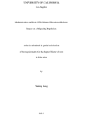 Cover page: Modernization and Post-1978 Chinese Educational Reform: Impact on a Migrating Population