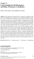 Cover page: Understanding the Health Impacts and Risks of Exposure to Radiation