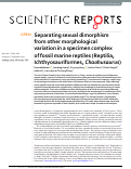 Cover page: Separating sexual dimorphism from other morphological variation in a specimen complex of fossil marine reptiles (Reptilia, Ichthyosauriformes, Chaohusaurus)