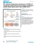 Cover page: The systemic inflammatory landscape of COVID-19 in pregnancy: Extensive serum proteomic profiling of mother-infant dyads with in utero SARS-CoV-2