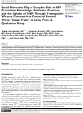 Cover page: Social Networks Play a Complex Role in HIV Prevention Knowledge, Attitudes, Practices, and the Uptake of PrEP Through Transgender Women Communities Centered Around Three “Casas Trans” in Lima, Peru: A Qualitative Study