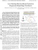 Cover page: Low Starting Electron Beam Current in Degenerate Band Edge Oscillators