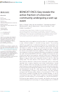 Cover page: BONCAT-FACS-Seq reveals the active fraction of a biocrust community undergoing a wet-up event