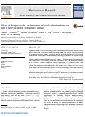 Cover page: Effect of design on the performance of steel–alumina bilayers and trilayers subject to ballistic impact