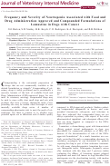 Cover page: Frequency and Severity of Neutropenia Associated with Food and Drug Administration Approved and Compounded Formulations of Lomustine in Dogs with Cancer