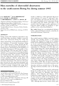 Cover page: Mass mortality of short‐tailed shearwaters in the south‐eastern Bering Sea during summer 1997