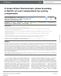 Cover page: A strain-driven thermotropic phase boundary in BaTiO3 at room temperature by cycling compression