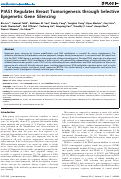 Cover page: PIAS1 Regulates Breast Tumorigenesis through Selective Epigenetic Gene Silencing