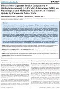 Cover page: Effect of the cigarette smoke component, 4-(methylnitrosamino)-1-(3- pyridyl)-1-butanone (NNK), on physiological and molecular parameters of thiamin