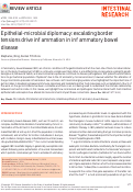 Cover page: Epithelial-microbial diplomacy: escalating border tensions drive inflammation in inflammatory bowel disease