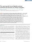 Cover page: The Neuron Specific Formin Delphilin Nucleates Non-Muscle Actin but Does Not Enhance Elongation