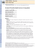 Cover page: Receipt of Preventive Health Services in Young Adults