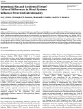 Cover page: Intentional Sin and Accidental Virtue? Cultural Differences in Moral Systems Influence Perceived Intentionality