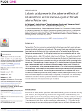 Cover page: Lobaric acid prevents the adverse effects of tetramethrin on the estrous cycle of female albino Wistar rats.