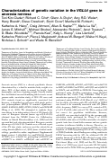 Cover page: Characterization of genetic variation in the VGLL4 gene in anorexia nervosa