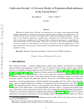 Cover page: California Exodus? A Network Model of Population Redistribution in the United States