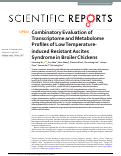 Cover page: Combinatory Evaluation of Transcriptome and Metabolome Profiles of Low Temperature-induced Resistant Ascites Syndrome in Broiler Chickens