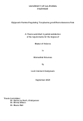 Cover page: Epigenetic Factors Regulating Toxoplasma gondii Recrudescence Fate