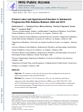 Cover page: Preterm Labor and Hypertensive Disorders in Adolescent Pregnancies With Diabetes Between 2006 and 2019.