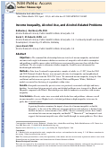 Cover page: Income inequality, alcohol use, and alcohol-related problems.