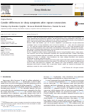 Cover page: Gender differences in sleep symptoms after repeat concussions