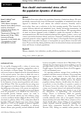 Cover page: How should environmental stress affect the population dynamics of disease?