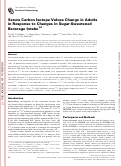 Cover page: Serum Carbon Isotope Values Change in Adults in Response to Changes in Sugar-Sweetened Beverage Intake