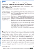 Cover page: Overexpression of MMPs in Corneas Requiring Penetrating and Deep Anterior Lamellar Keratoplasty