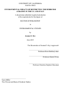 Cover page: Environmental Impacts of Restricting the Herbicide Atrazine in the U.S. and Italy