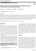 Cover page: Addressing Racism in Medical Education: A Longitudinal Antiracism Discussion Curriculum for Medical Students.