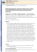 Cover page: Differential methylation of the micro‐RNA 7b gene targets postnatal maturation of murine neuronal Mecp2 gene expression