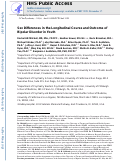 Cover page: Sex Differences in the Longitudinal Course and Outcome of Bipolar Disorder in Youth.