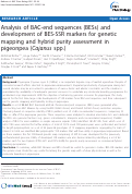 Cover page: Analysis of BAC-end sequences (BESs) and development of BES-SSR markers for genetic mapping and hybrid purity assessment in pigeonpea (Cajanus spp.)