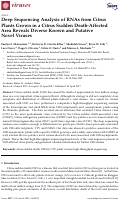 Cover page: Deep Sequencing Analysis of RNAs from Citrus Plants Grown in a Citrus Sudden Death-Affected Area Reveals Diverse Known and Putative Novel Viruses