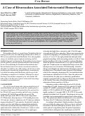 Cover page: A Case of Rivaroxaban Associated Intracranial Hemorrhage