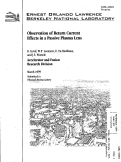 Cover page: Observation of Return Current Effects in a Passive Plasma Lens