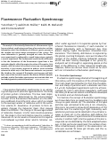 Cover page: Fluorescence Fluctuation Spectroscopy