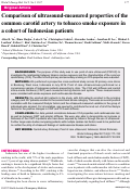 Cover page: Comparison of ultrasound-measured properties of the common carotid artery to tobacco smoke exposure in a cohort of Indonesian patients.