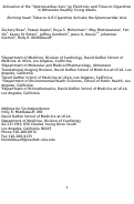 Cover page: Activation of the “Splenocardiac Axis” by electronic and tobacco cigarettes in otherwise healthy young adults