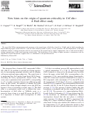 Cover page: New hints on the origin of quantum criticality in CeCoIn5: A Hall effect study