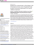 Cover page: Radioactive contamination in feral dogs in the Chernobyl exclusion zone: Population body-burden survey and implications for human radiation exposure