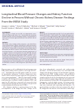 Cover page: Longitudinal Blood Pressure Changes and Kidney Function Decline in Persons Without Chronic Kidney Disease: Findings From the MESA Study