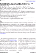 Cover page: Residential Proximity to Major Roadways at Birth, DNA Methylation at Birth and Midchildhood, and Childhood Cognitive Test Scores: Project Viva(Massachusetts, USA)